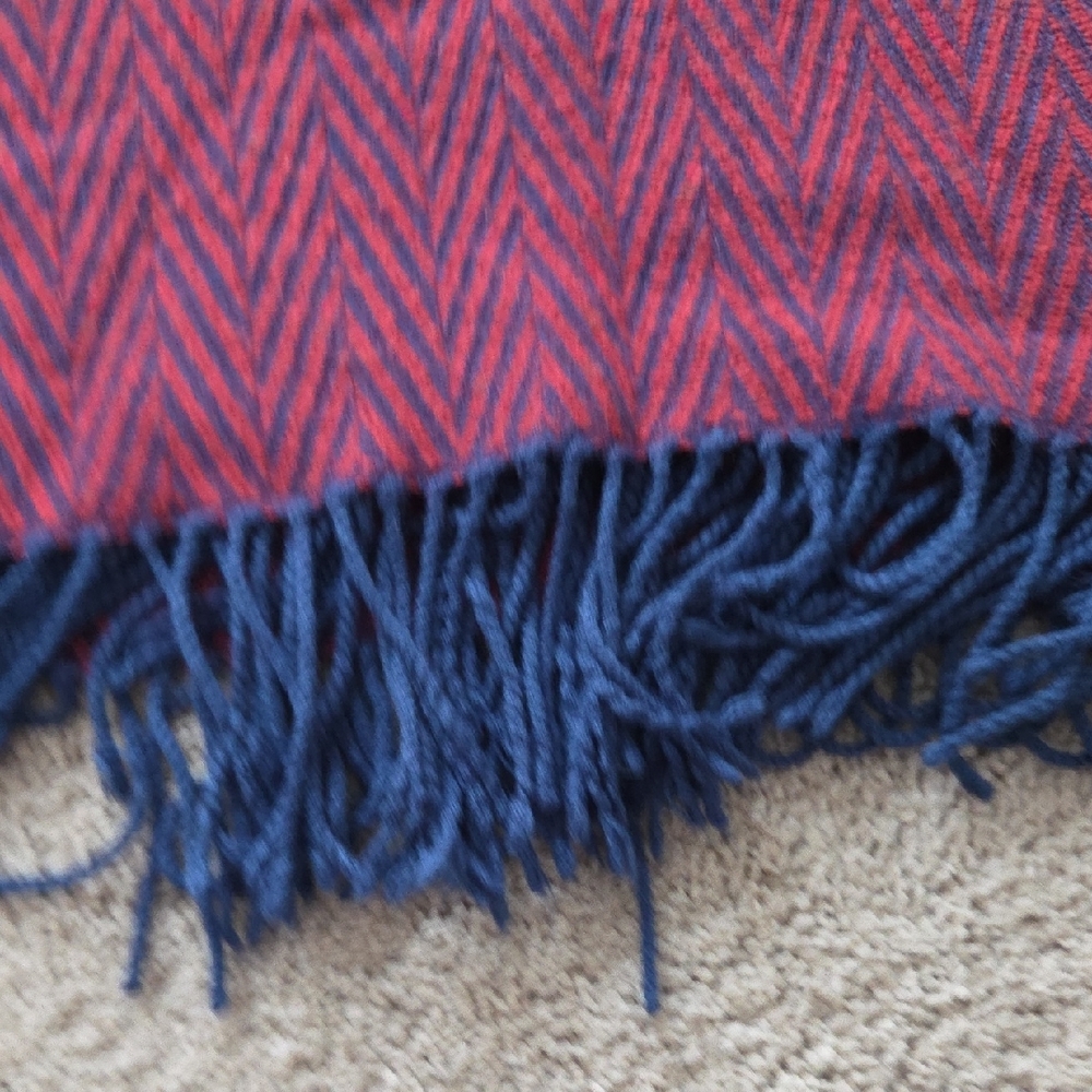 MacKenzie-Childs Red and Blue Throw - Picture 3 of 5